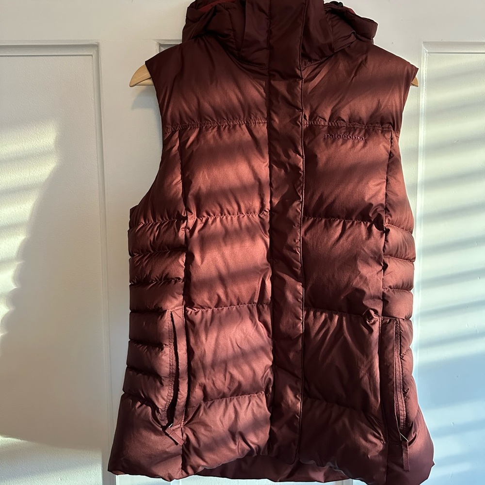 Patagonia down vest removable hood